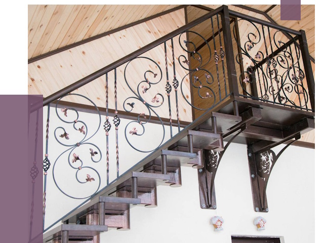Кованые лестницы в Лесосибирске от 81237 руб. под ключ