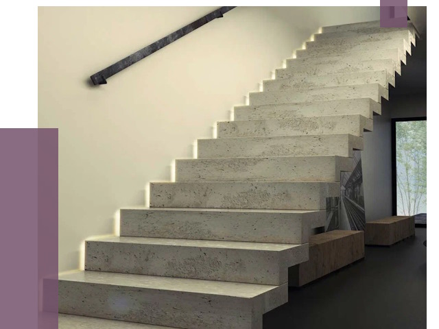 Облицовка бетонных лестниц в Лесосибирске от 4687 руб/м2