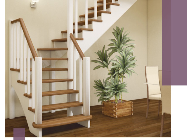 Г-образные лестницы под ключ в Лесосибирске — изготовление и монтаж