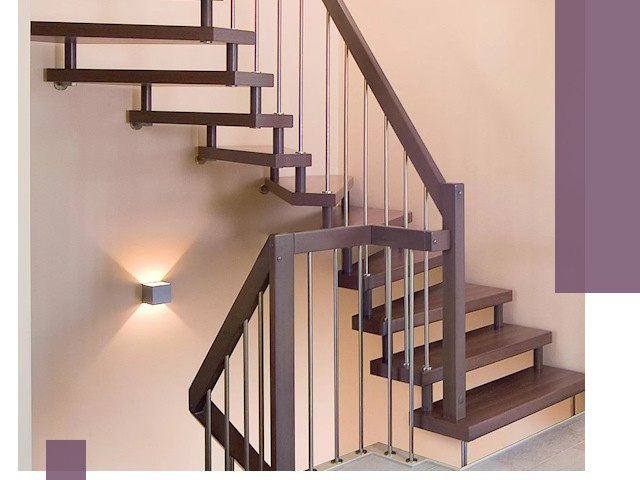 Изготовление лестниц на больцах в Лесосибирске под ключ