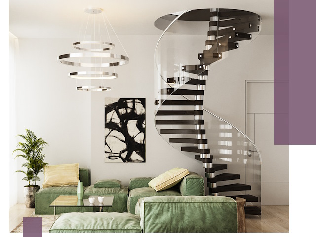 Лестницы для двухуровневой квартиры в Лесосибирске — изготовление и монтаж