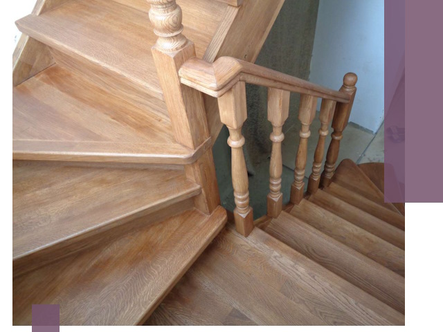 Дубовые лестницы под ключ в Лесосибирске: изготовление и монтаж