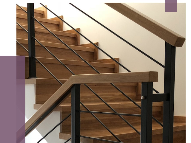 Обшивка металлической лестницы деревом в Лесосибирске от 4426 руб.