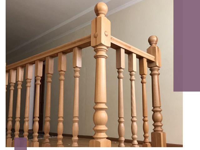 Деревянные перила на заказ в Лесосибирске: монтаж и изготовление