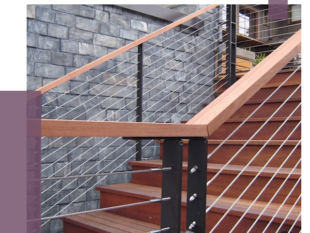 Тросовые перила под ключ в Лесосибирске от 7915 руб.