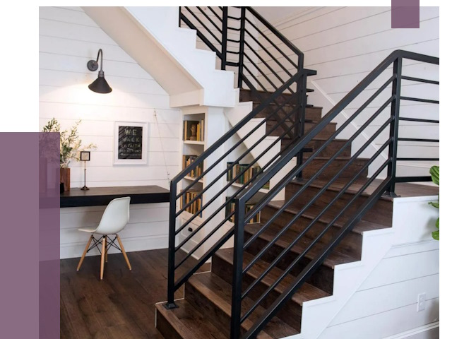 Перила для лестницы в доме в Лесосибирске от 7551 руб. — ПРОЛЁТ-Лсс