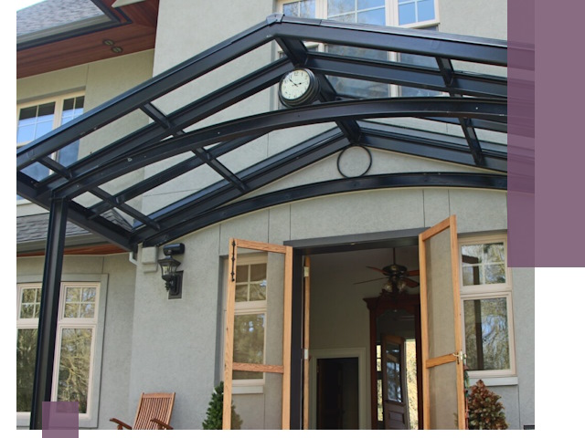 Изготовление и монтаж навесов и козырьков в Лесосибирске