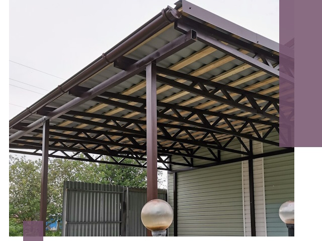 Навесы под ключ в Лесосибирске: изготовление, монтаж и гарантия