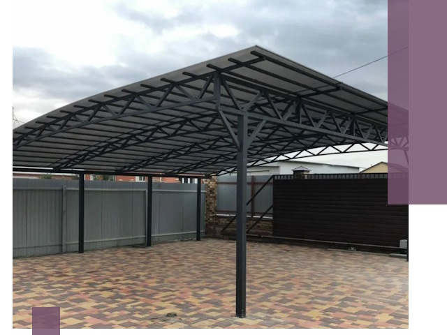 Недорогие навесы под ключ в Лесосибирске — изготовление и монтаж