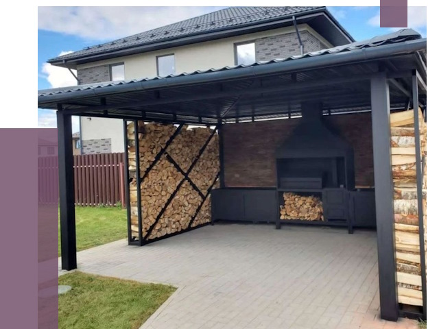 Навесы для барбекю в Лесосибирске от 12967 руб. под ключ | ПРОЛЁТ-Лсс