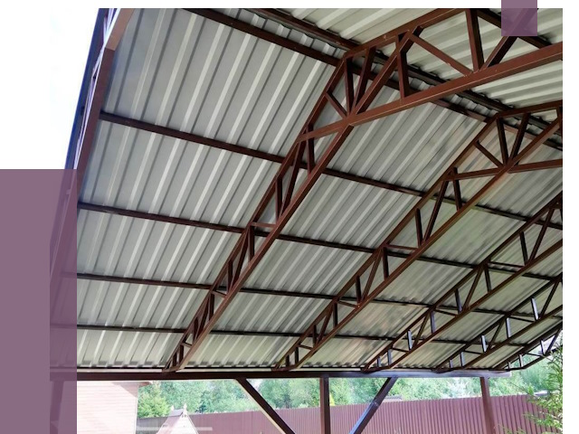 Навесы из профнастила в Лесосибирске от 7499 руб. | ПРОЛЁТ-Лсс