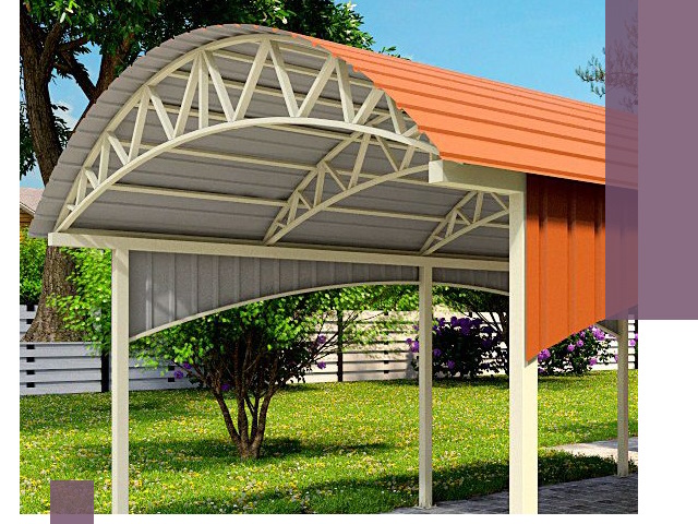 Навесы из профнастила под ключ в Лесосибирске — установка и монтаж