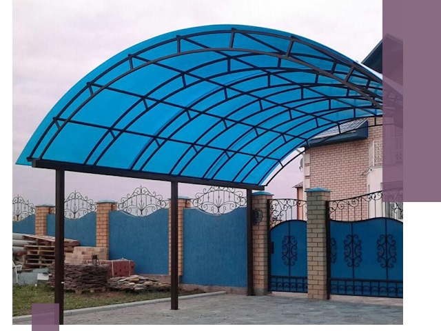 Арочные навесы под ключ в Лесосибирске — изготовление и монтаж