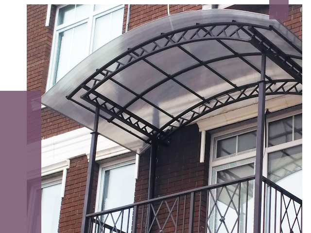 Козырьки над балконом в Лесосибирске от 8801 руб.  | ПРОЛЁТ-Лсс