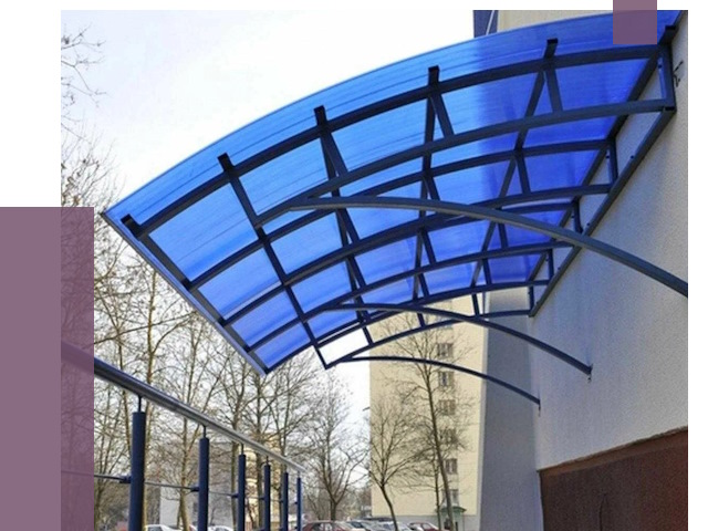 Козырьки из поликарбоната в Лесосибирске от 4374 руб. под ключ | ПРОЛЁТ-Лсс