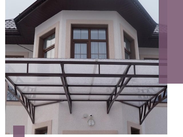 Козырьки из поликарбоната под ключ в Лесосибирске