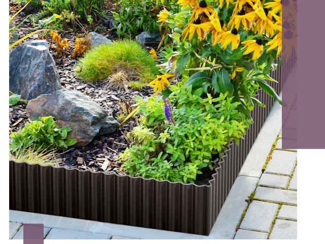 Металлические бордюры для клумб в Лесосибирске — производство и монтаж